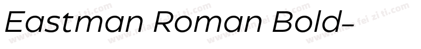 Eastman Roman Bold字体转换